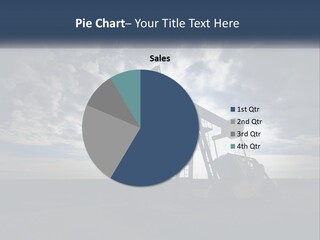 An Oil Pump In The Middle Of A Field PowerPoint Template