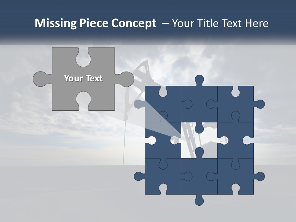 An Oil Pump In The Middle Of A Field PowerPoint Template