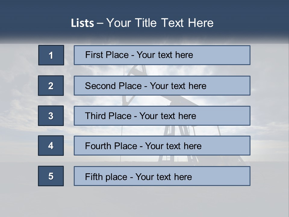 An Oil Pump In The Middle Of A Field PowerPoint Template