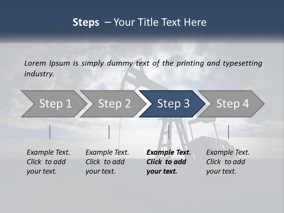 An Oil Pump In The Middle Of A Field PowerPoint Template