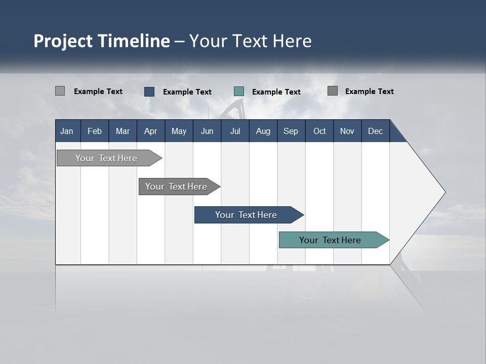 An Oil Pump In The Middle Of A Field PowerPoint Template