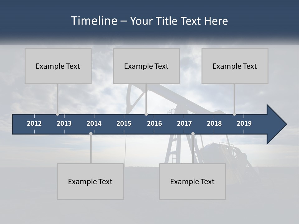 An Oil Pump In The Middle Of A Field PowerPoint Template