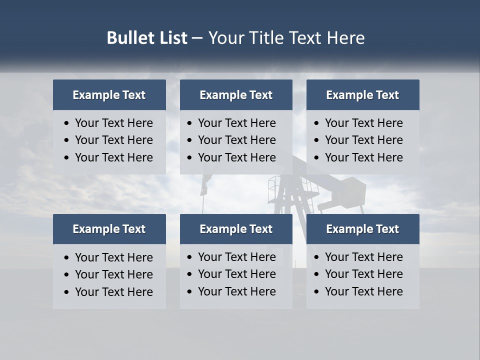 An Oil Pump In The Middle Of A Field PowerPoint Template