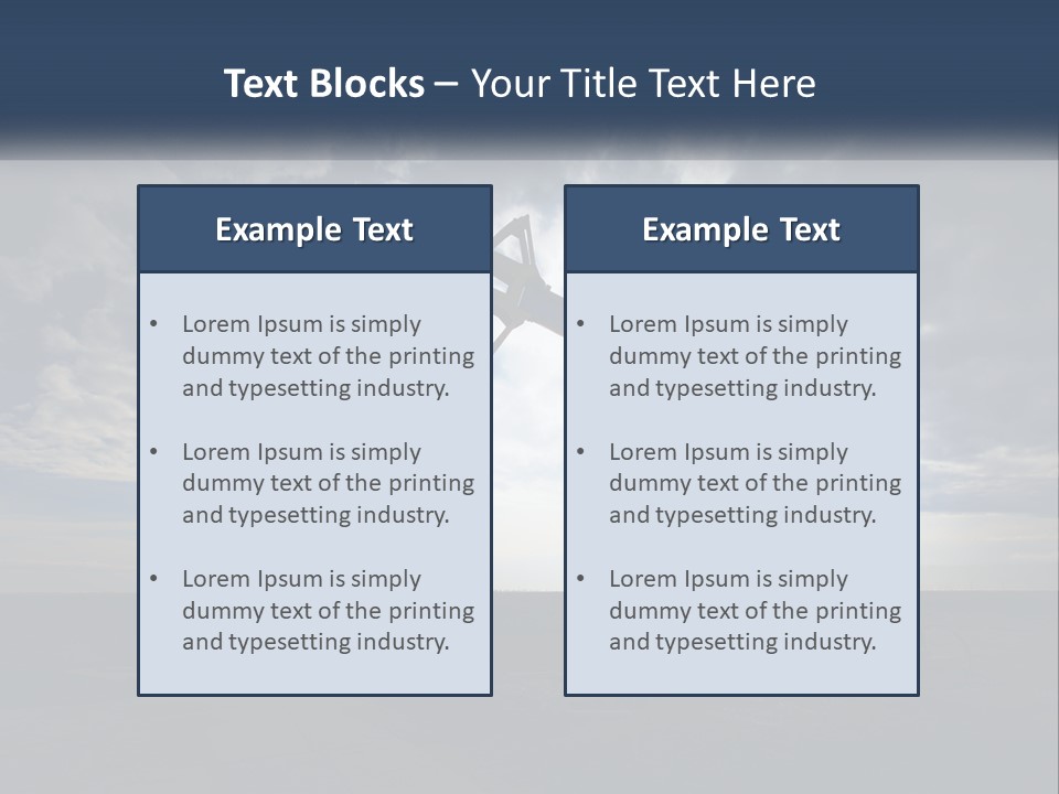 An Oil Pump In The Middle Of A Field PowerPoint Template