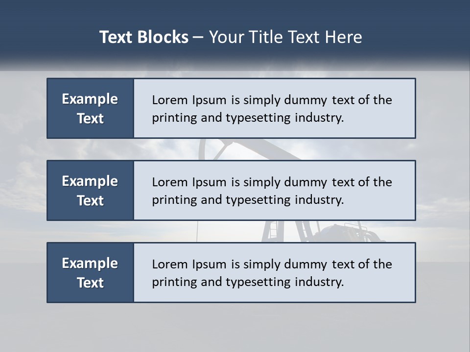 An Oil Pump In The Middle Of A Field PowerPoint Template