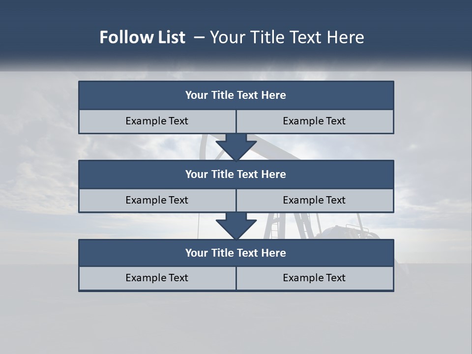 An Oil Pump In The Middle Of A Field PowerPoint Template