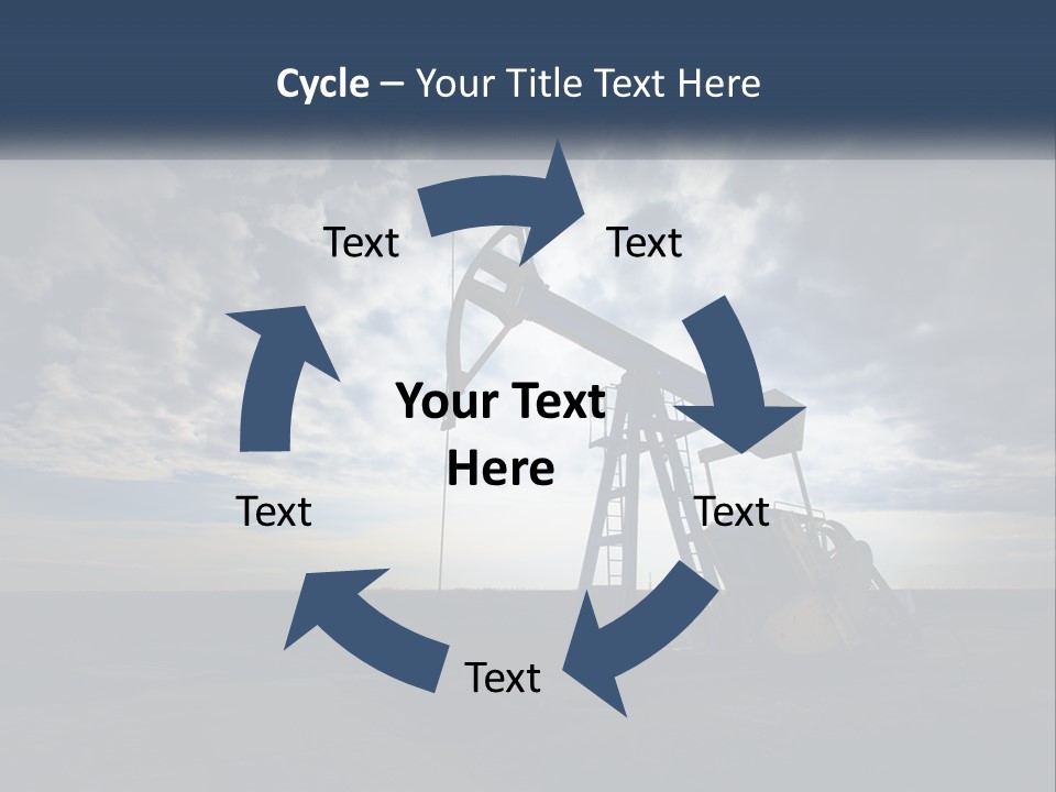 An Oil Pump In The Middle Of A Field PowerPoint Template