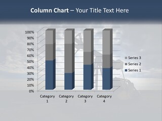 An Oil Pump In The Middle Of A Field PowerPoint Template
