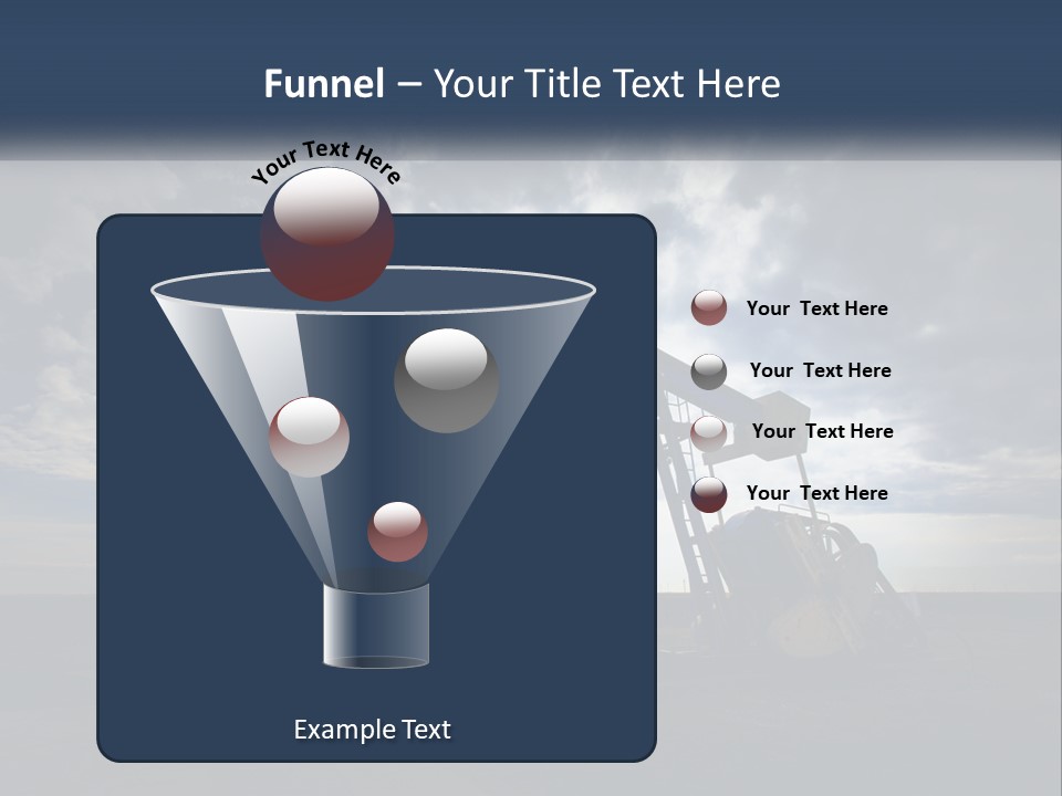 An Oil Pump In The Middle Of A Field PowerPoint Template