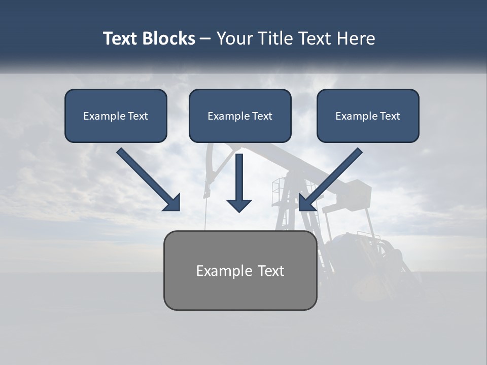 An Oil Pump In The Middle Of A Field PowerPoint Template