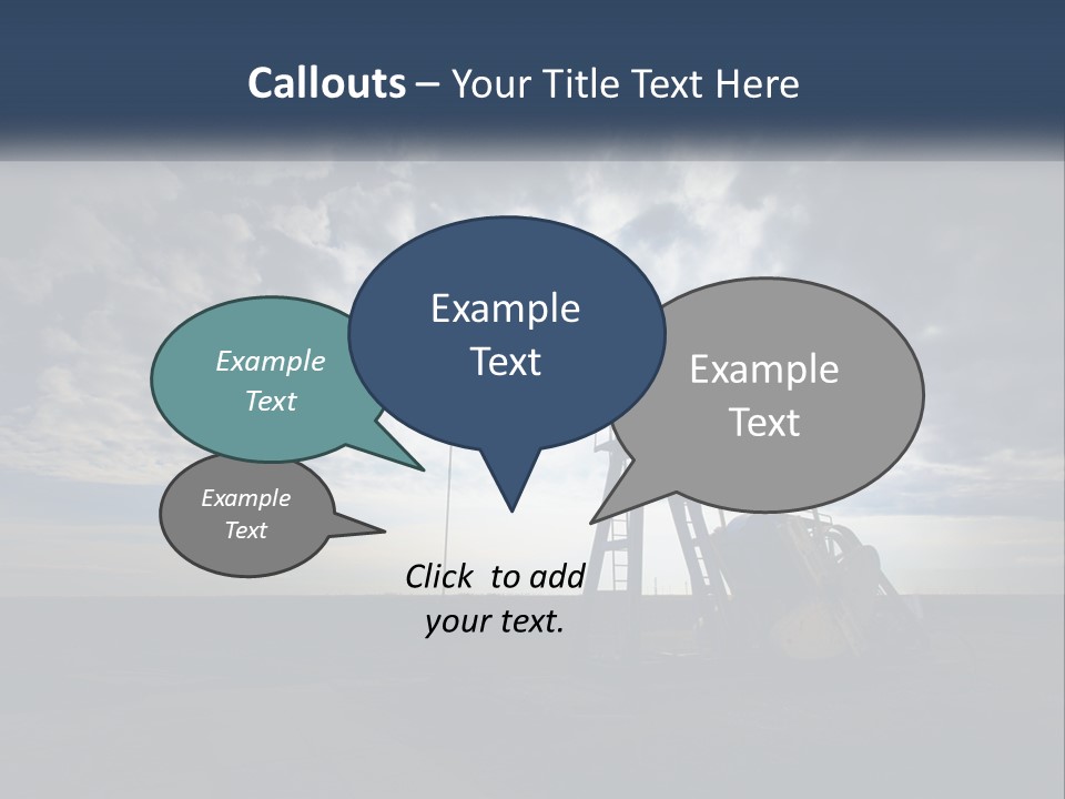 An Oil Pump In The Middle Of A Field PowerPoint Template