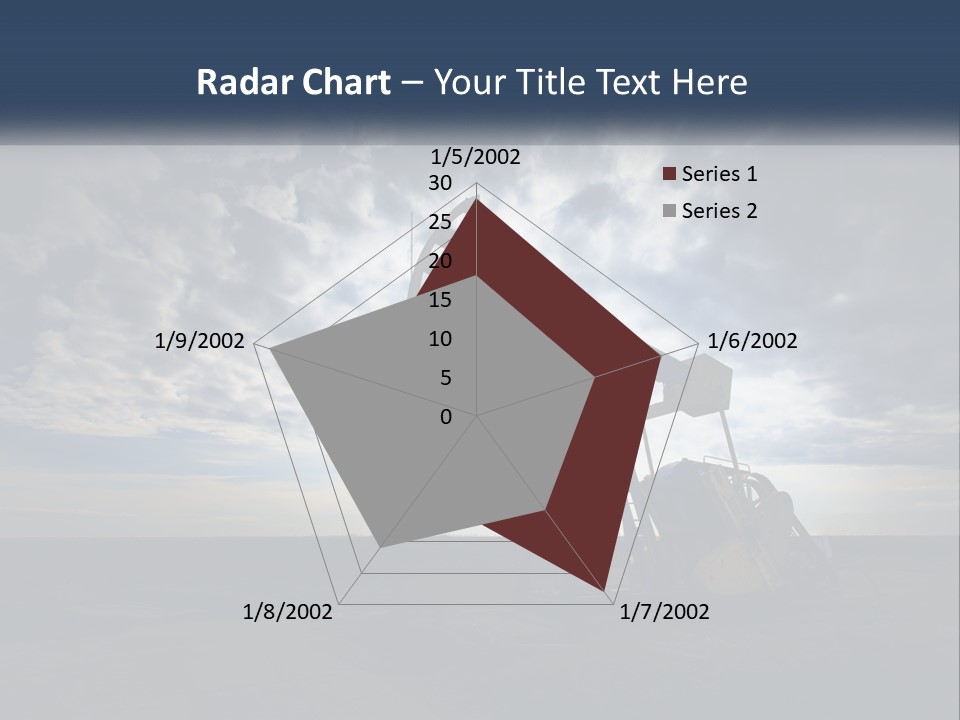 An Oil Pump In The Middle Of A Field PowerPoint Template