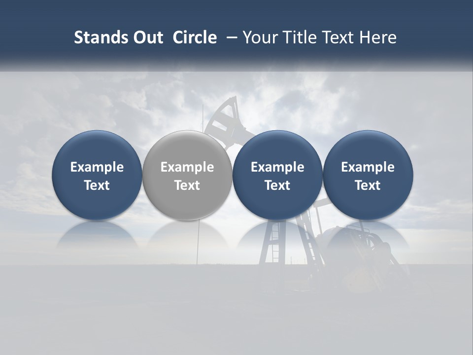 An Oil Pump In The Middle Of A Field PowerPoint Template