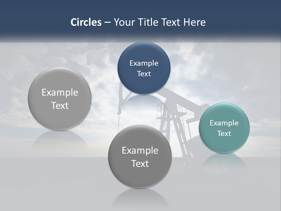 An Oil Pump In The Middle Of A Field PowerPoint Template