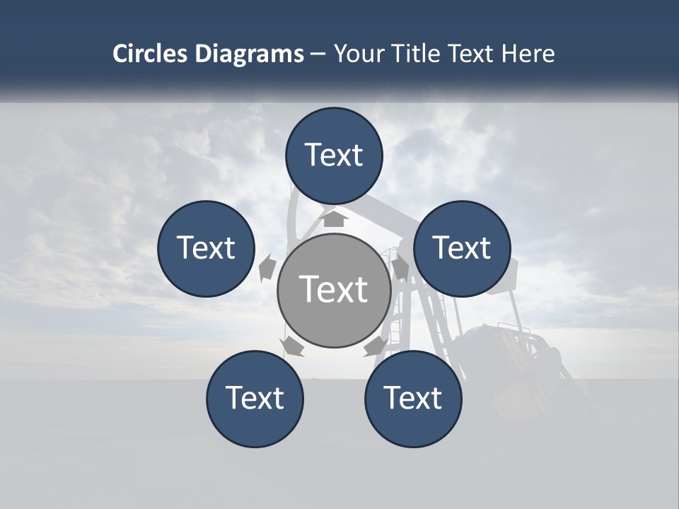 An Oil Pump In The Middle Of A Field PowerPoint Template