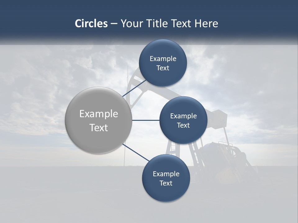 An Oil Pump In The Middle Of A Field PowerPoint Template