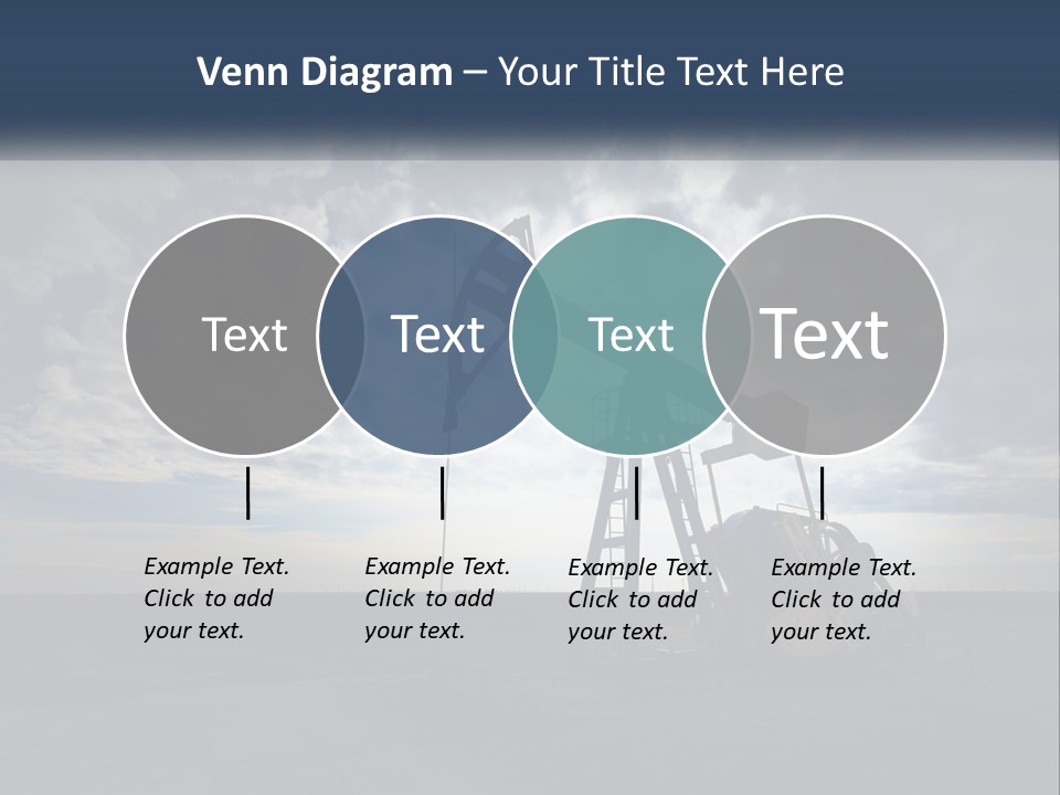 An Oil Pump In The Middle Of A Field PowerPoint Template