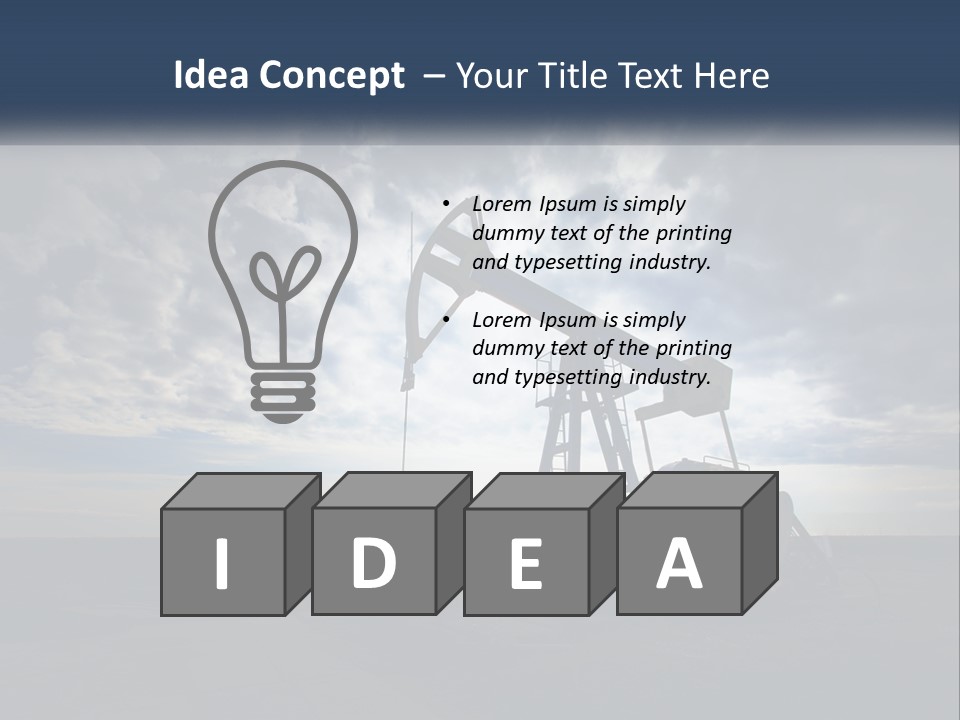 An Oil Pump In The Middle Of A Field PowerPoint Template