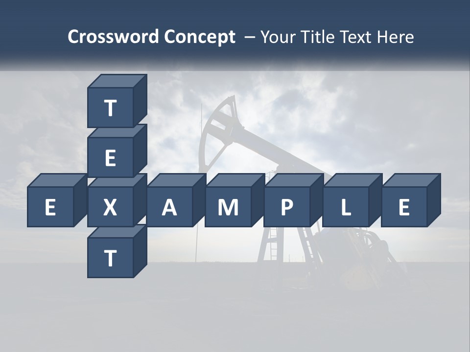 An Oil Pump In The Middle Of A Field PowerPoint Template