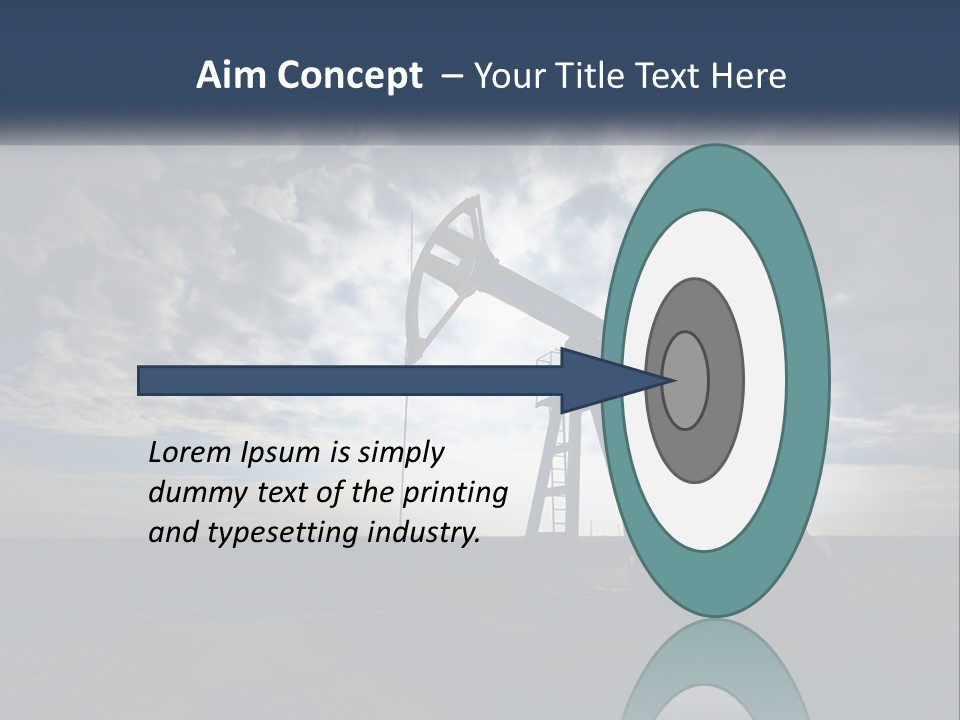An Oil Pump In The Middle Of A Field PowerPoint Template