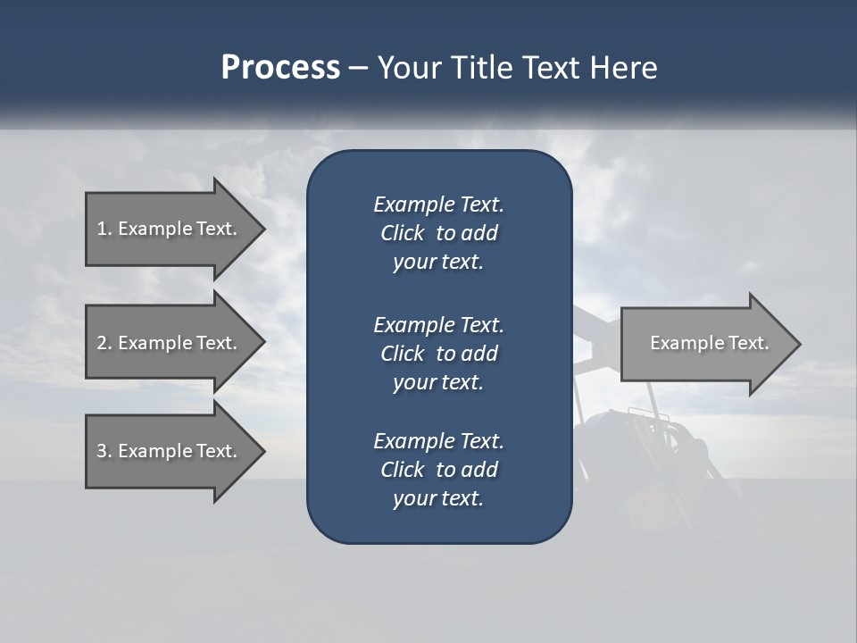 An Oil Pump In The Middle Of A Field PowerPoint Template