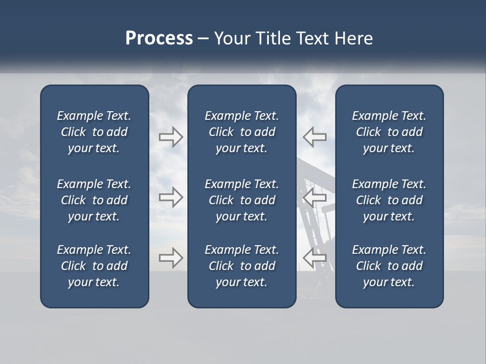 An Oil Pump In The Middle Of A Field PowerPoint Template