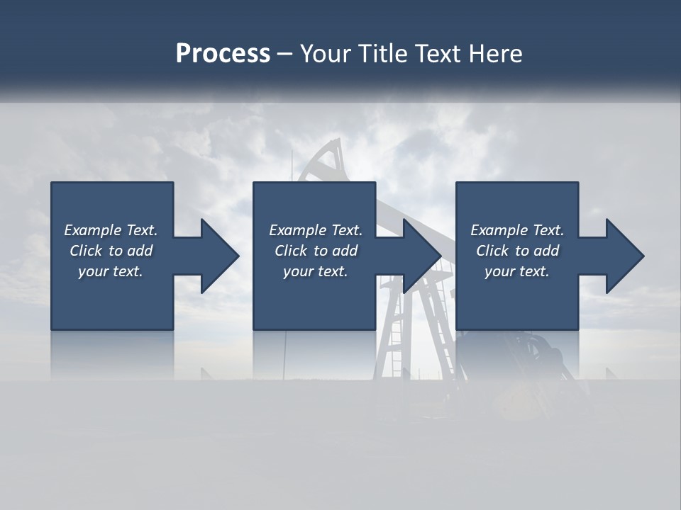 An Oil Pump In The Middle Of A Field PowerPoint Template