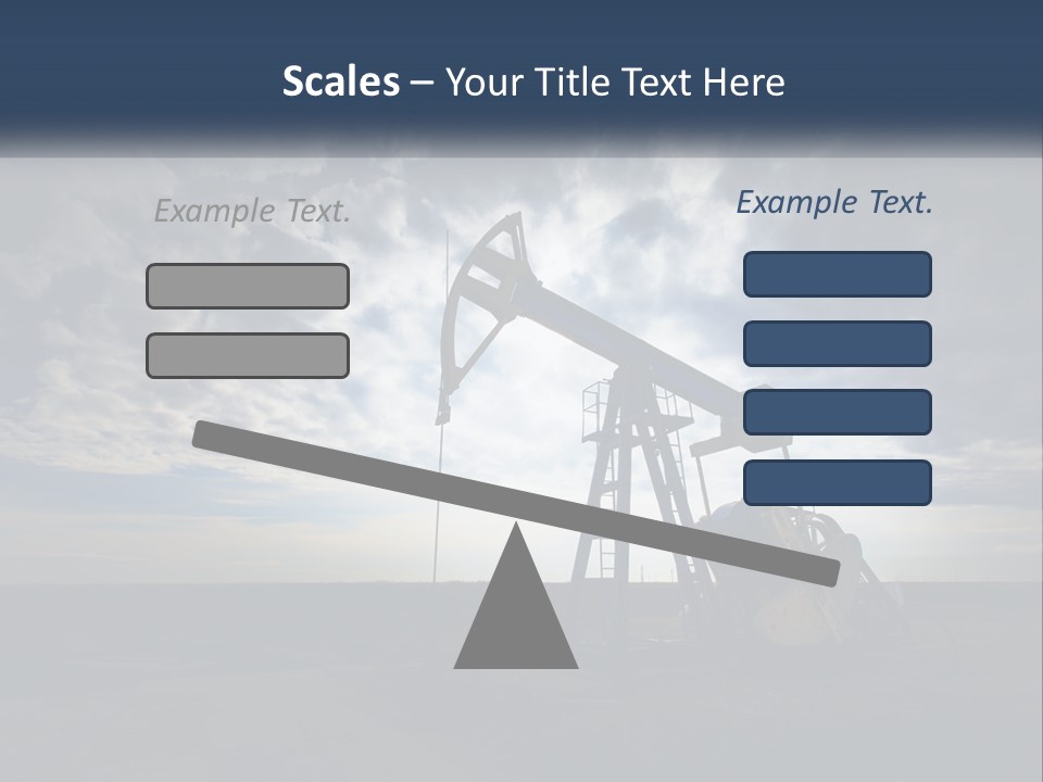 An Oil Pump In The Middle Of A Field PowerPoint Template
