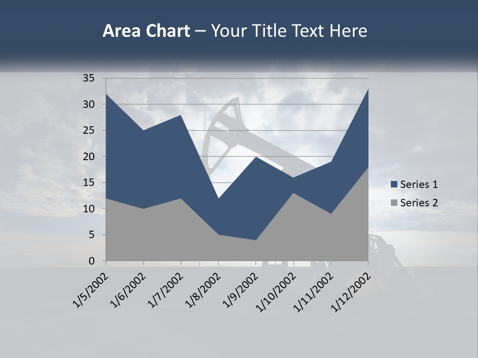 An Oil Pump In The Middle Of A Field PowerPoint Template