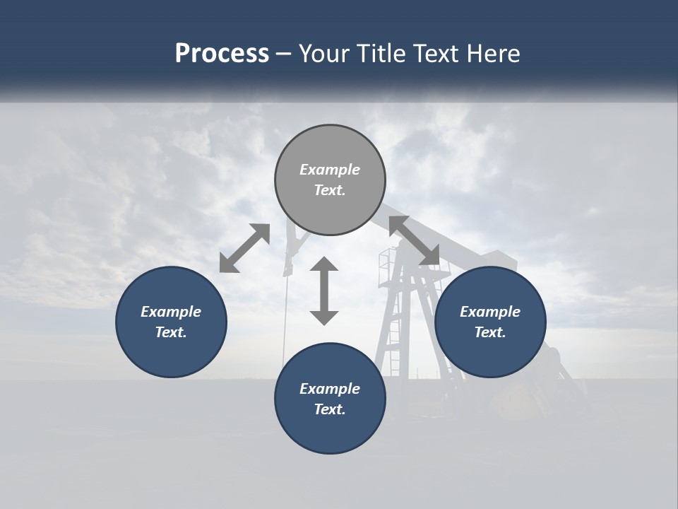 An Oil Pump In The Middle Of A Field PowerPoint Template