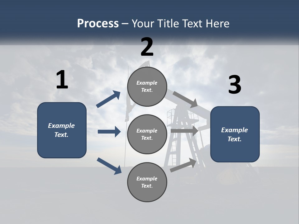 An Oil Pump In The Middle Of A Field PowerPoint Template