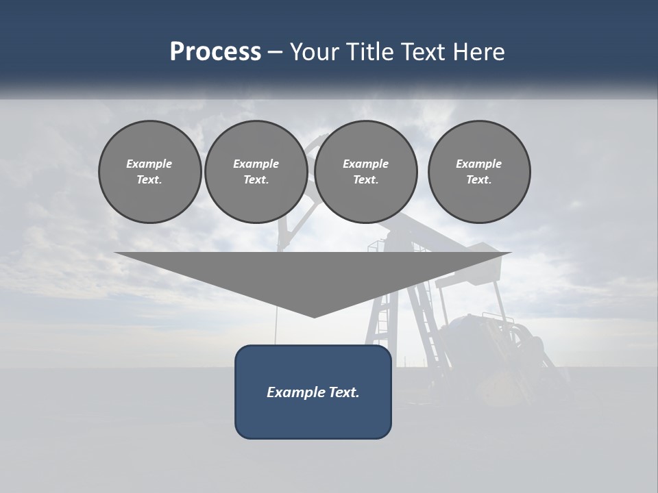 An Oil Pump In The Middle Of A Field PowerPoint Template