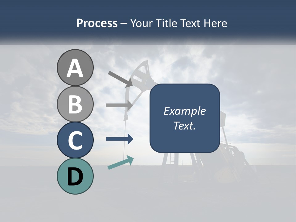 An Oil Pump In The Middle Of A Field PowerPoint Template