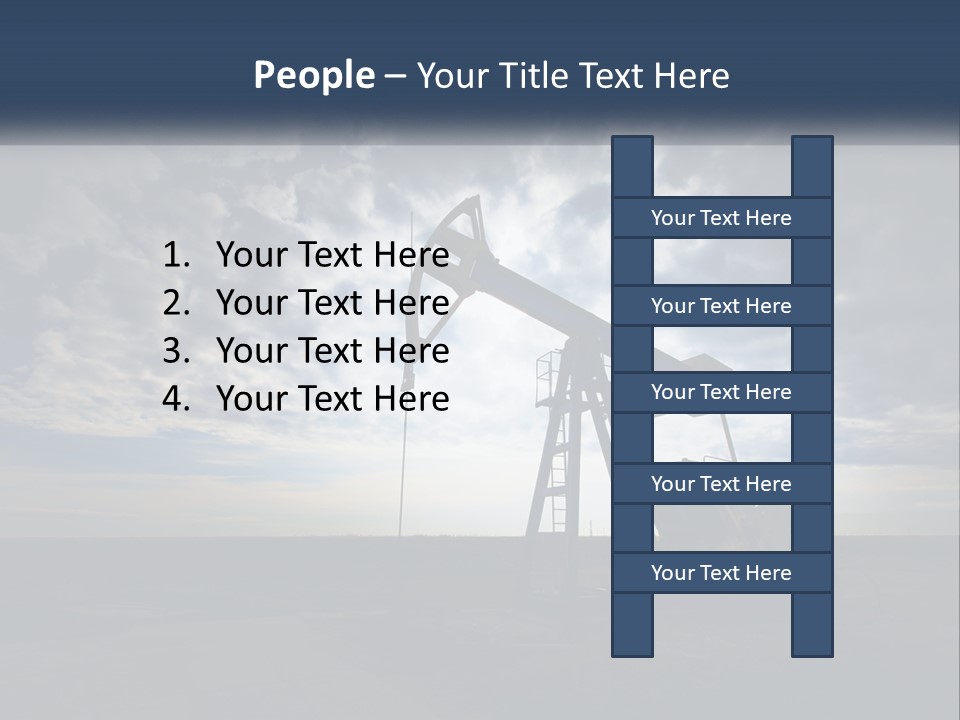 An Oil Pump In The Middle Of A Field PowerPoint Template