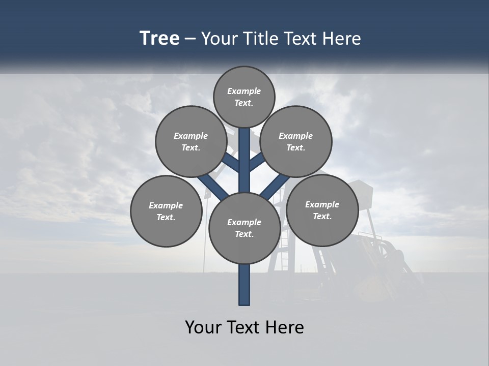 An Oil Pump In The Middle Of A Field PowerPoint Template