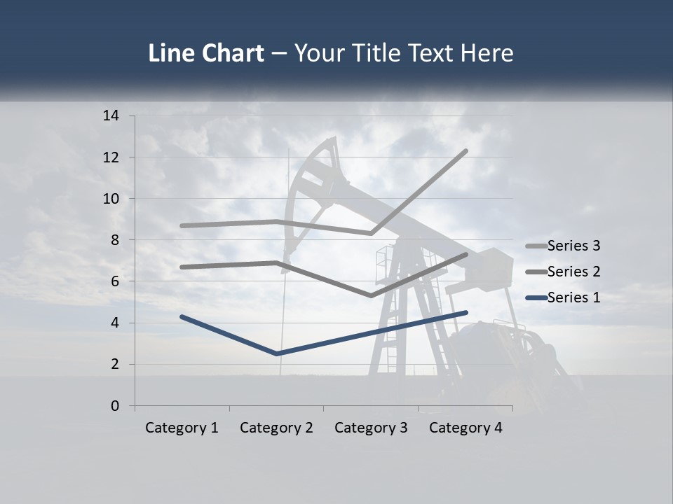 An Oil Pump In The Middle Of A Field PowerPoint Template