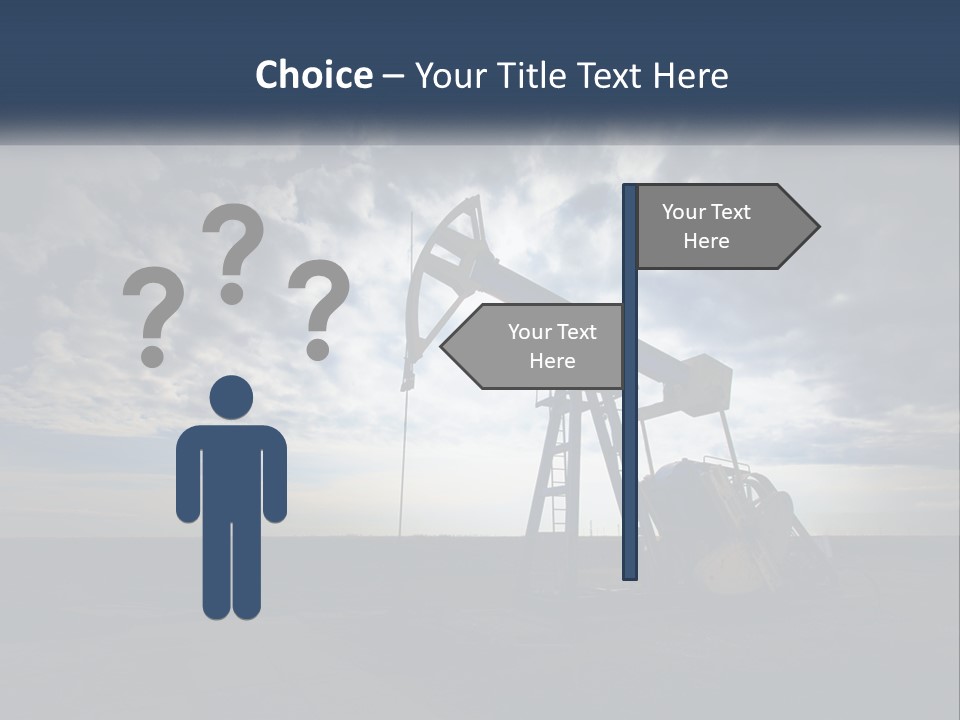 An Oil Pump In The Middle Of A Field PowerPoint Template