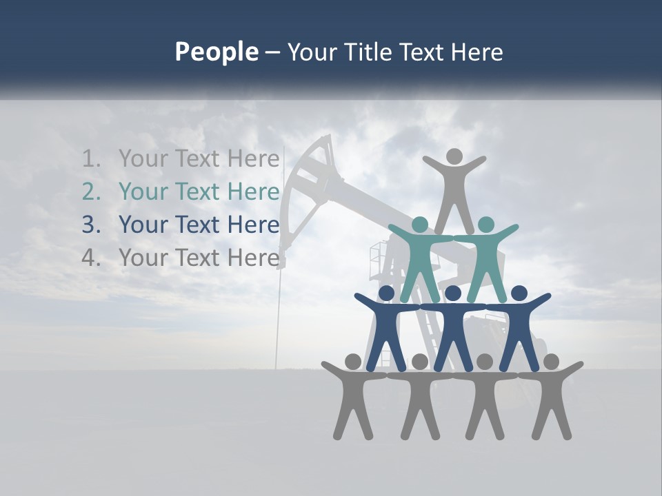 An Oil Pump In The Middle Of A Field PowerPoint Template