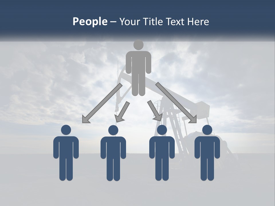 An Oil Pump In The Middle Of A Field PowerPoint Template