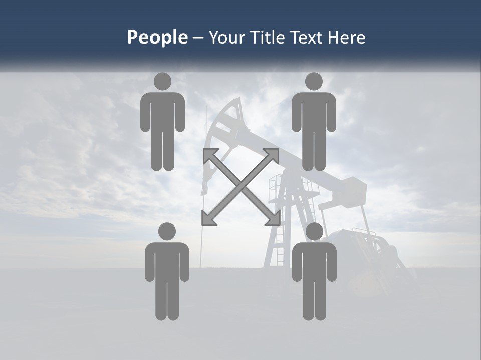 An Oil Pump In The Middle Of A Field PowerPoint Template