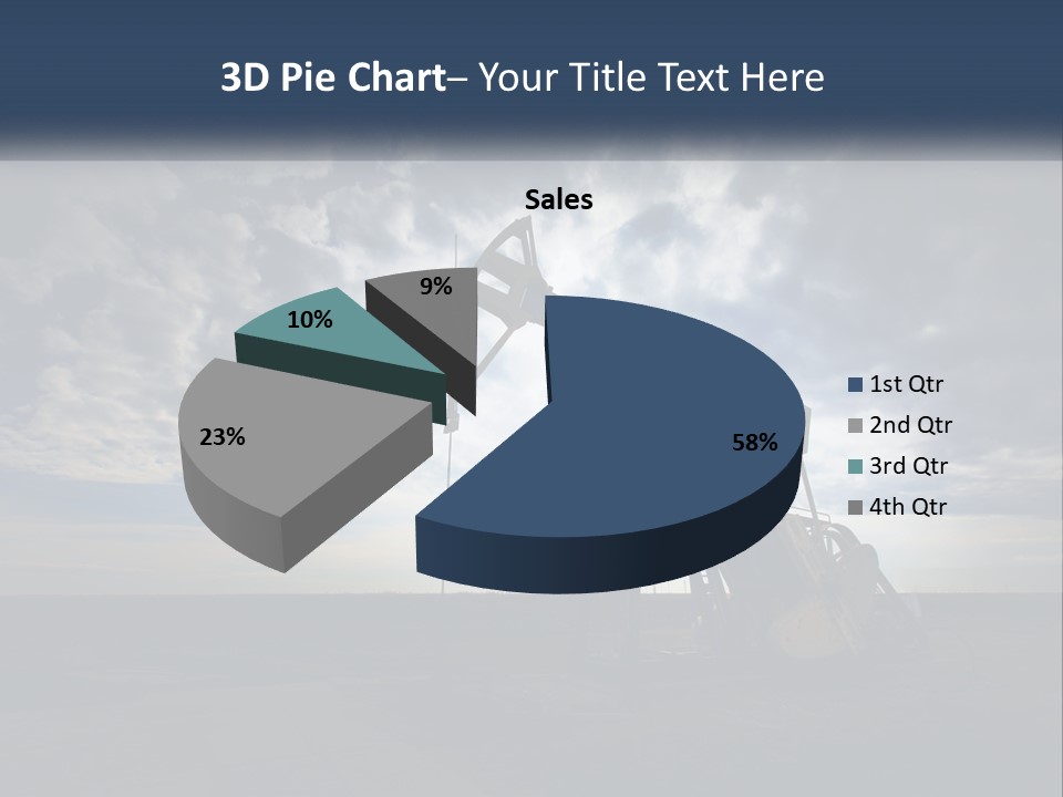 An Oil Pump In The Middle Of A Field PowerPoint Template