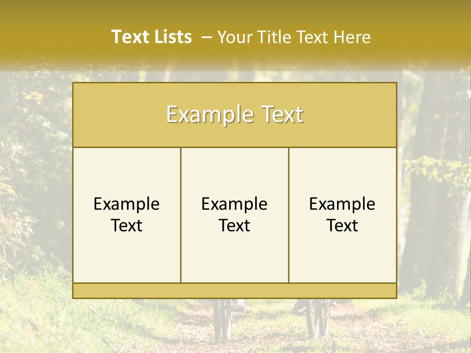 A Couple Of People Riding Bikes Down A Road PowerPoint Template
