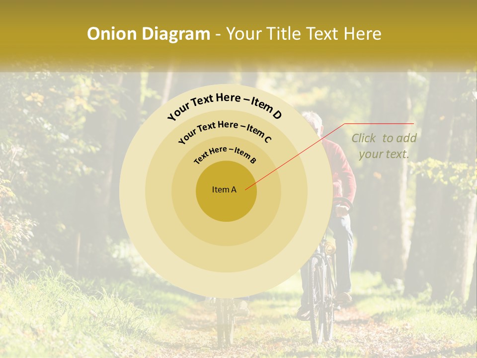 A Couple Of People Riding Bikes Down A Road PowerPoint Template