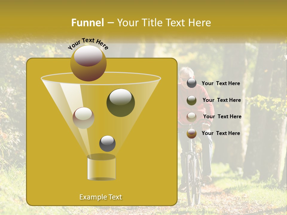 A Couple Of People Riding Bikes Down A Road PowerPoint Template