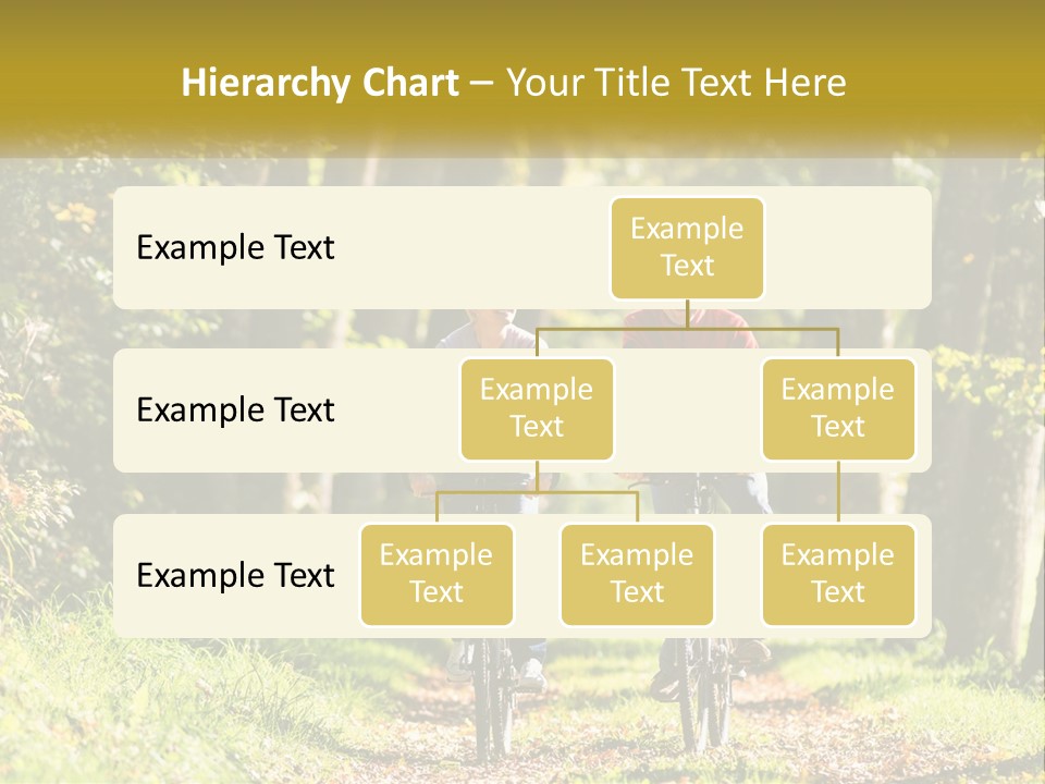A Couple Of People Riding Bikes Down A Road PowerPoint Template