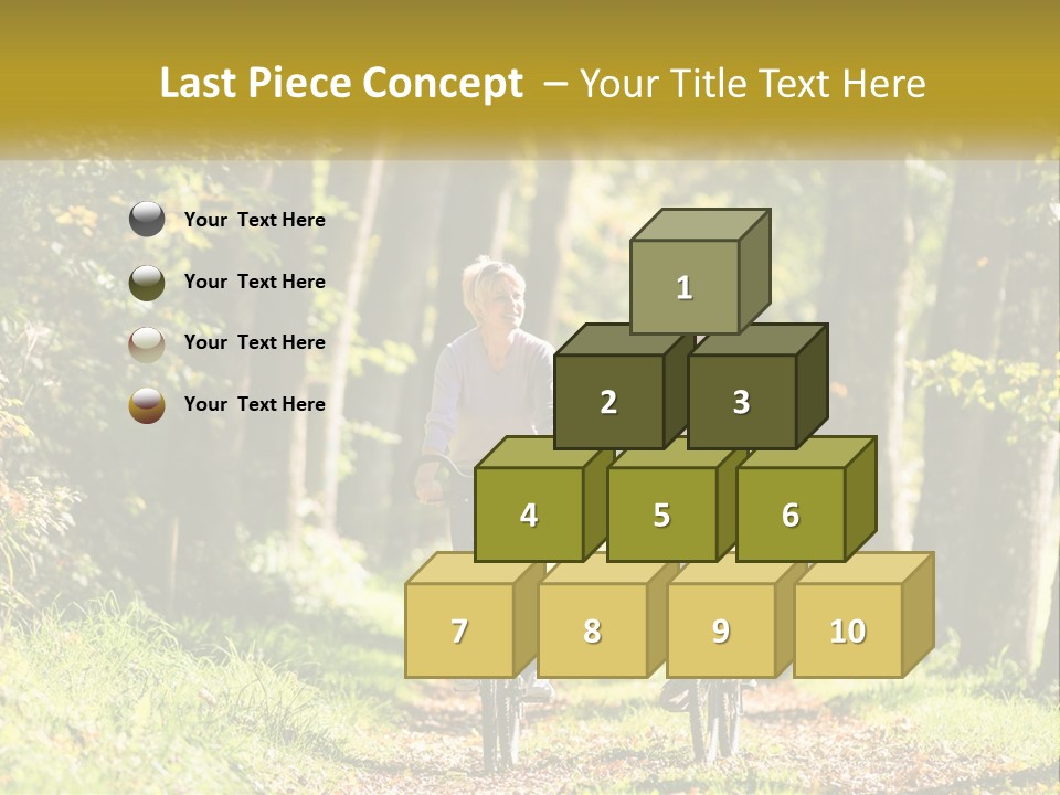 A Couple Of People Riding Bikes Down A Road PowerPoint Template