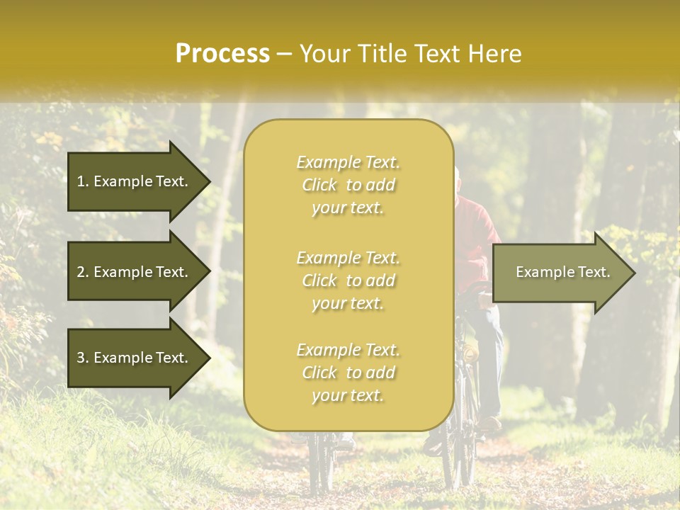 A Couple Of People Riding Bikes Down A Road PowerPoint Template