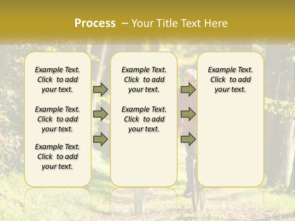 A Couple Of People Riding Bikes Down A Road PowerPoint Template