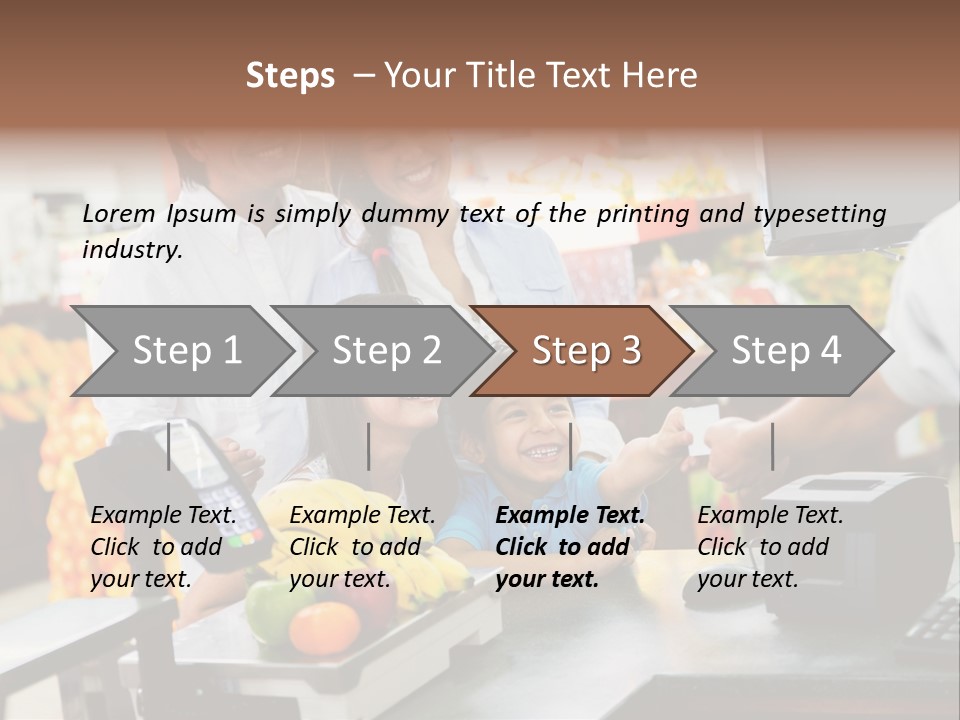 A Group Of People Standing Around A Cash Register PowerPoint Template
