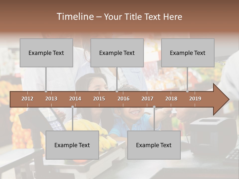 A Group Of People Standing Around A Cash Register PowerPoint Template